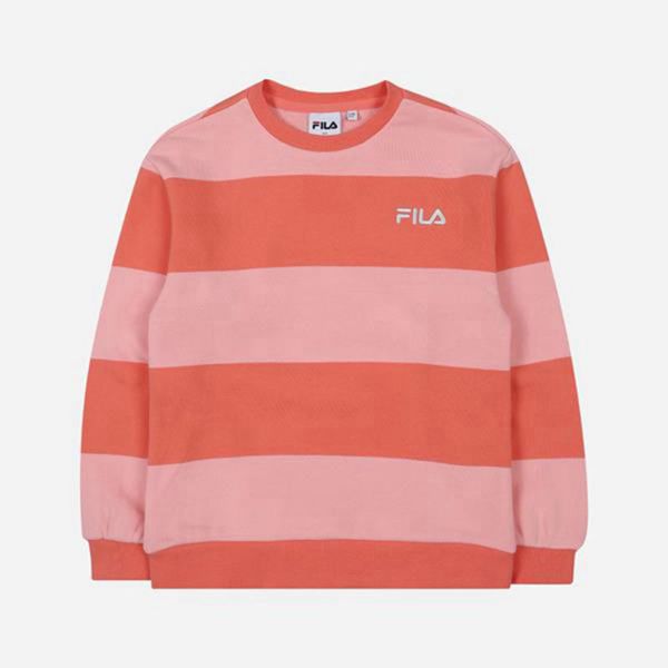 Sudaderas Fila Niños Naranjas - Striped - España 712643IKV